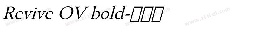 Revive OV bold字体转换